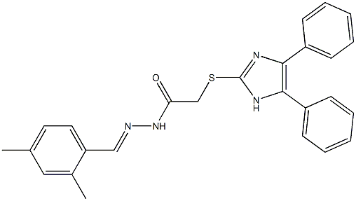 N'-[2,4-Dimethylbenzylidene]-2-[(4,5-diphenyl-1H-imidazol-2-yl)thio]acetohydrazide Structure