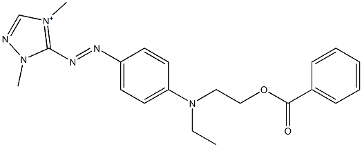 5-[4-[N-(2-Benzoyloxyethyl)ethylamino]phenylazo]-1,4-dimethyl-1H-1,2,4-triazol-4-ium Structure