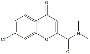 7-Chloro-2-[(dimethylamino)carbonyl]-4H-1-benzopyran-4-one Structure