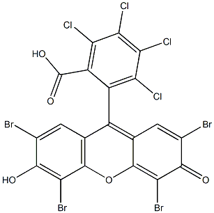 9-(3,4,5,6-Tetrachloro-2-carboxyphenyl)-2,4,5,7-tetrabromo-3-oxo-6-hydroxy-3H-xanthene metal salt(Na,Ba,Pb) 구조식 이미지