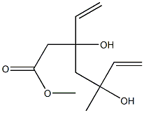 3,5-Dihydroxy-3-ethenyl-5-methyl-6-heptenoic acid methyl ester Structure