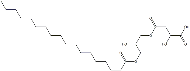 L-Malic acid hydrogen 4-(2-hydroxy-3-octadecanoyloxypropyl) ester Structure