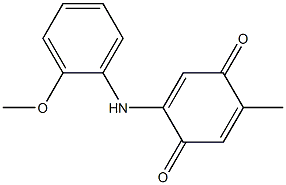 2-Methyl-5-[(2-methoxyphenyl)amino]-1,4-benzoquinone 구조식 이미지