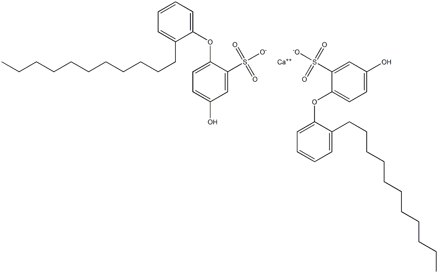 Bis(4-hydroxy-2'-undecyl[oxybisbenzene]-2-sulfonic acid)calcium salt 구조식 이미지