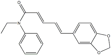 N-Ethyl-5-(3,4-methylenebisoxyphenyl)-N-phenyl-2,4-pentadienamide Structure