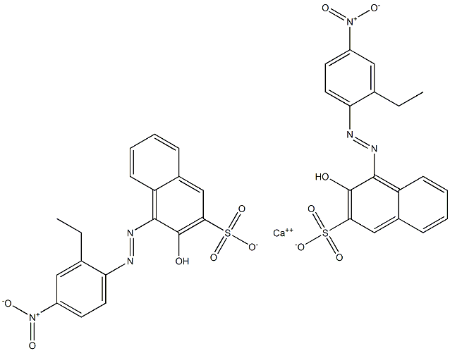 Bis[1-[(2-ethyl-4-nitrophenyl)azo]-2-hydroxy-3-naphthalenesulfonic acid]calcium salt 구조식 이미지