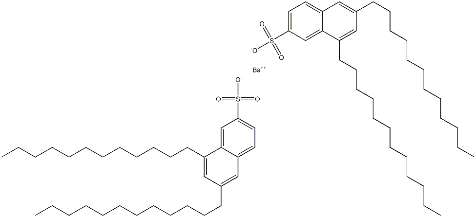 Bis(6,8-didodecyl-2-naphthalenesulfonic acid)barium salt Structure