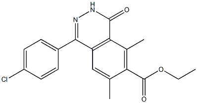 1-(4-Chlorophenyl)-3,4-dihydro-4-oxo-5,7-dimethylphthalazine-6-carboxylic acid ethyl ester 구조식 이미지