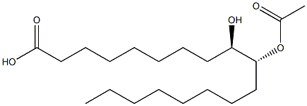 (9R,10R)-10-Acetyloxy-9-hydroxyoctadecanoic acid Structure