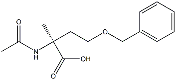 (S)-2-(Acetylamino)-4-(benzyloxy)-2-methylbutyric acid 구조식 이미지