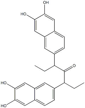 6,7-Dihydroxy-2-naphtyl(propyl) ketone 구조식 이미지