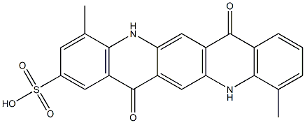 5,7,12,14-Tetrahydro-4,11-dimethyl-7,14-dioxoquino[2,3-b]acridine-2-sulfonic acid 구조식 이미지