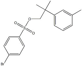 4-Bromobenzenesulfonic acid 2-methyl-2-(3-methylphenyl)propyl ester 구조식 이미지