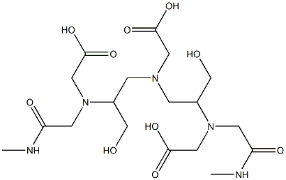 6-Carboxymethyl-4,8-bis(hydroxymethyl)-3,9-bis(methylcarbamoylmethyl)-3,6,9-triazaundecanedioic acid Structure