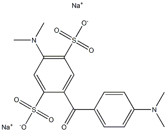 2-(4-Dimethylaminobenzoyl)-5-dimethylamino-1,4-benzenedisulfonic acid disodium salt 구조식 이미지