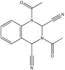 1,3-Diacetyl-1,2,3,4-tetrahydroquinazoline-2,4-dicarbonitrile 구조식 이미지