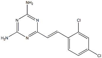 6-[2,4-Dichlorostyryl]-1,3,5-triazine-2,4-diamine 구조식 이미지