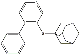 3-[(Adamantan-1-yl)thio]-4-phenylpyridine 구조식 이미지