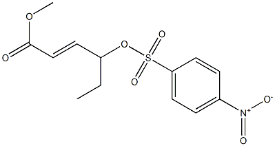 4-[[(p-Nitrophenyl)sulfonyl]oxy]-2-hexenoic acid methyl ester 구조식 이미지