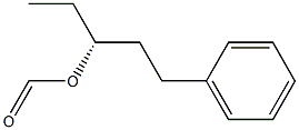 (+)-Formic acid (R)-1-phenylpentane-3-yl ester 구조식 이미지