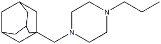 1-Propyl-4-(1-adamantylmethyl)piperazine 구조식 이미지