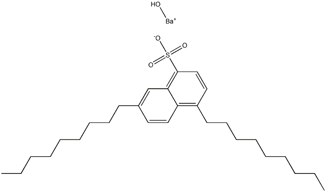 4,7-Dinonyl-1-naphthalenesulfonic acid hydroxybarium salt Structure