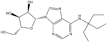 N-(3-Ethylpentan-3-yl)adenosine 구조식 이미지