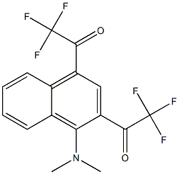 1,1'-[4-(Dimethylamino)naphthalene-1,3-diyl]bis(2,2,2-trifluoroethanone) 구조식 이미지