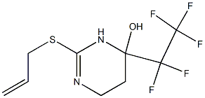 2-(Allylthio)-4-(pentafluoroethyl)-3,4,5,6-tetrahydropyrimidin-4-ol 구조식 이미지