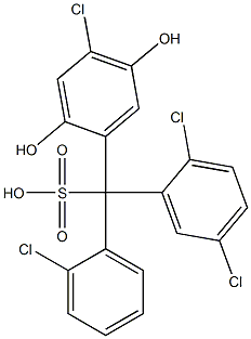 (2-Chlorophenyl)(2,5-dichlorophenyl)(4-chloro-2,5-dihydroxyphenyl)methanesulfonic acid 구조식 이미지