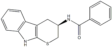 (3R)-3-Benzoylamino-2,3,4,9-tetrahydrothiopyrano[2,3-b]indole Structure