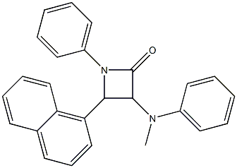 1-Phenyl-3-(methylphenylamino)-4-(1-naphtyl)azetidin-2-one Structure