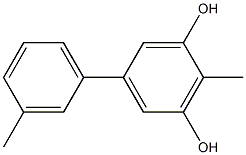 2-Methyl-5-(3-methylphenyl)benzene-1,3-diol 구조식 이미지