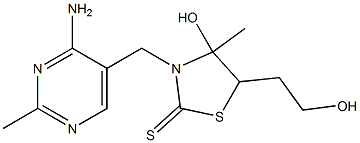 3-[(4-Amino-2-methyl-5-pyrimidinyl)methyl]-4-hydroxy-5-(2-hydroxyethyl)-4-methyl-2-thiazolidinethione Structure