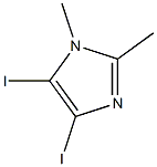 1,2-Dimethyl-4,5-diiodo-1H-imidazole 구조식 이미지
