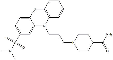 1-[3-[2-(Dimethylaminosulfonyl)-10H-phenothiazin-10-yl]propyl]piperidine-4-carboxamide 구조식 이미지
