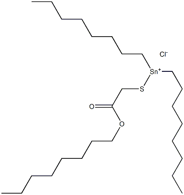 Dioctyl(octyloxycarbonylmethylthio)tin(IV) chloride 구조식 이미지