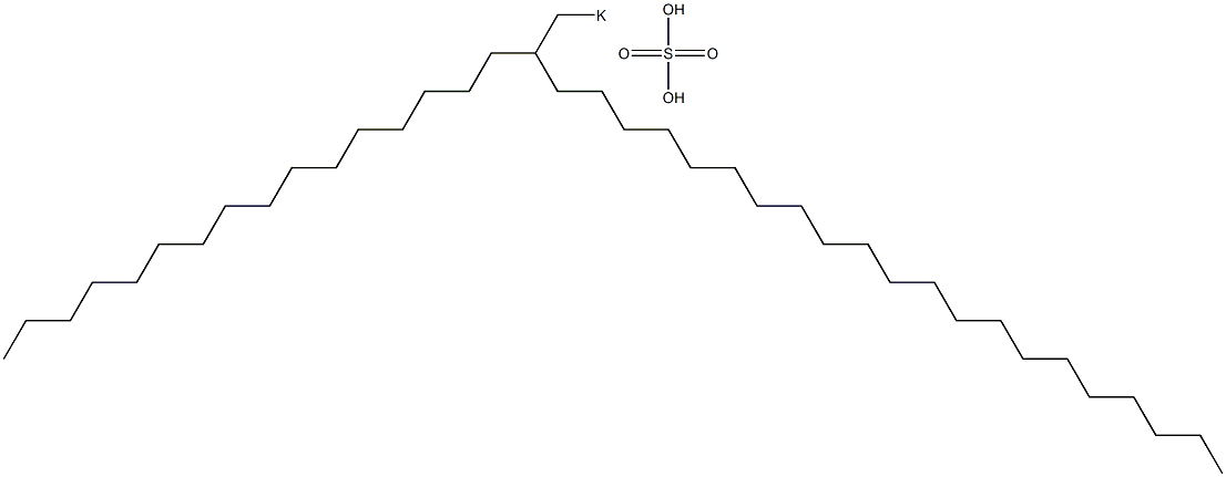 Sulfuric acid 2-hexadecyltricosyl=potassium salt Structure