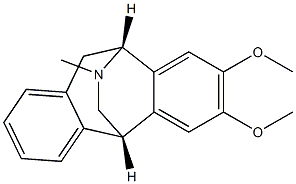 (5S,10R)-10,11-Dihydro-7,8-dimethoxy-12-methyl-10,5-(iminomethano)-5H-dibenzo[a,d]cycloheptene 구조식 이미지