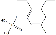Phosphoric acid diethyl(5-methyl-1,5-cyclohexadienyl) ester Structure