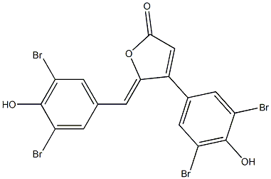 (5Z)-4-(3,5-Dibromo-4-hydroxyphenyl)-5-(3,5-dibromo-4-hydroxybenzylidene)furan-2(5H)-one Structure