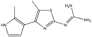 N-(Diaminomethylene)-4-(2-methyl-1H-pyrrole-3-yl)-5-methylthiazole-2-amine Structure