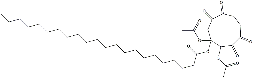 2,3-Bis(acetyloxy)-3-docosanoyloxy-1,5-dioxa-6,9-dioxocyclononane 구조식 이미지