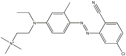 2-[[4-[(5-Chloro-2-cyanophenyl)azo]-3-methylphenyl]ethylamino]-N,N,N-trimethylethanaminium 구조식 이미지