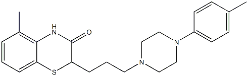 2-[3-[4-(4-Methylphenyl)piperazin-1-yl]propyl]-5-methyl-2H-1,4-benzothiazin-3(4H)-one 구조식 이미지