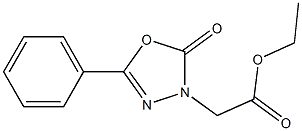 5-Phenyl-2-oxo-1,3,4-oxadiazole-3(2H)-acetic acid ethyl ester Structure