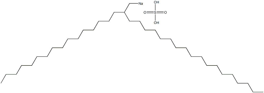 Sulfuric acid 2-hexadecylicosyl=sodium salt Structure