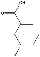 [S,(+)]-4-Methyl-2-methylenehexanoic acid Structure