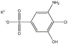 3-Amino-4-chloro-5-hydroxybenzenesulfonic acid potassium salt 구조식 이미지