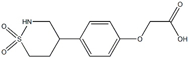 4-[4-(Carboxymethoxy)phenyl]tetrahydro-2H-1,2-thiazine 1,1-dioxide Structure